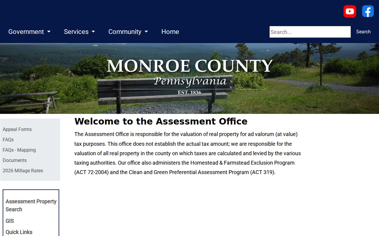 Coolbaugh Township ZIP code directory Monroe County Assessment property-search resource page